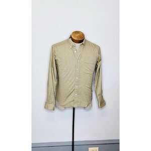 A.W True maker men's green button down shirt